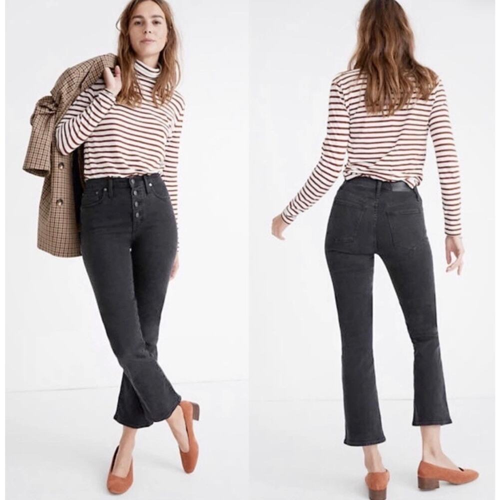 Madewell Cali Demi-Boot Jeans Size 28 in Bellspring Wash: Button-Front Edition